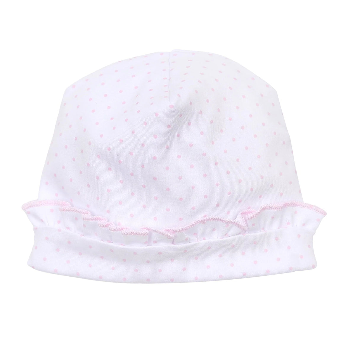 MB Mini Dots Ruffle Hat-Pink