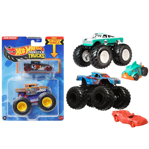 Hot Wheels Monster Truck w/ Die Cast Vehicle