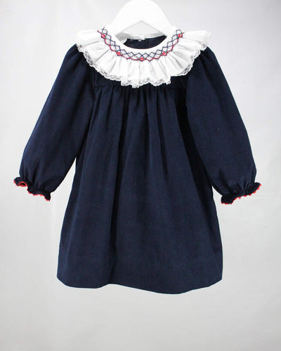 Baby Blessings Navy & White Claire Dress