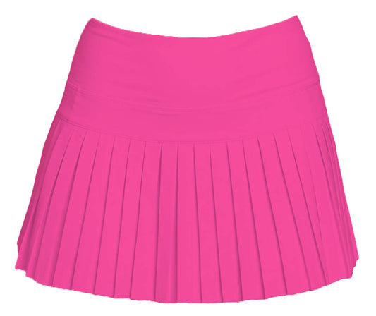 Azarhia Mini Pleated Skort-Neon Pink