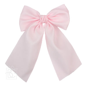 BC 4.5" Powder Pink Satin Euro Knot Bow w/ Tails