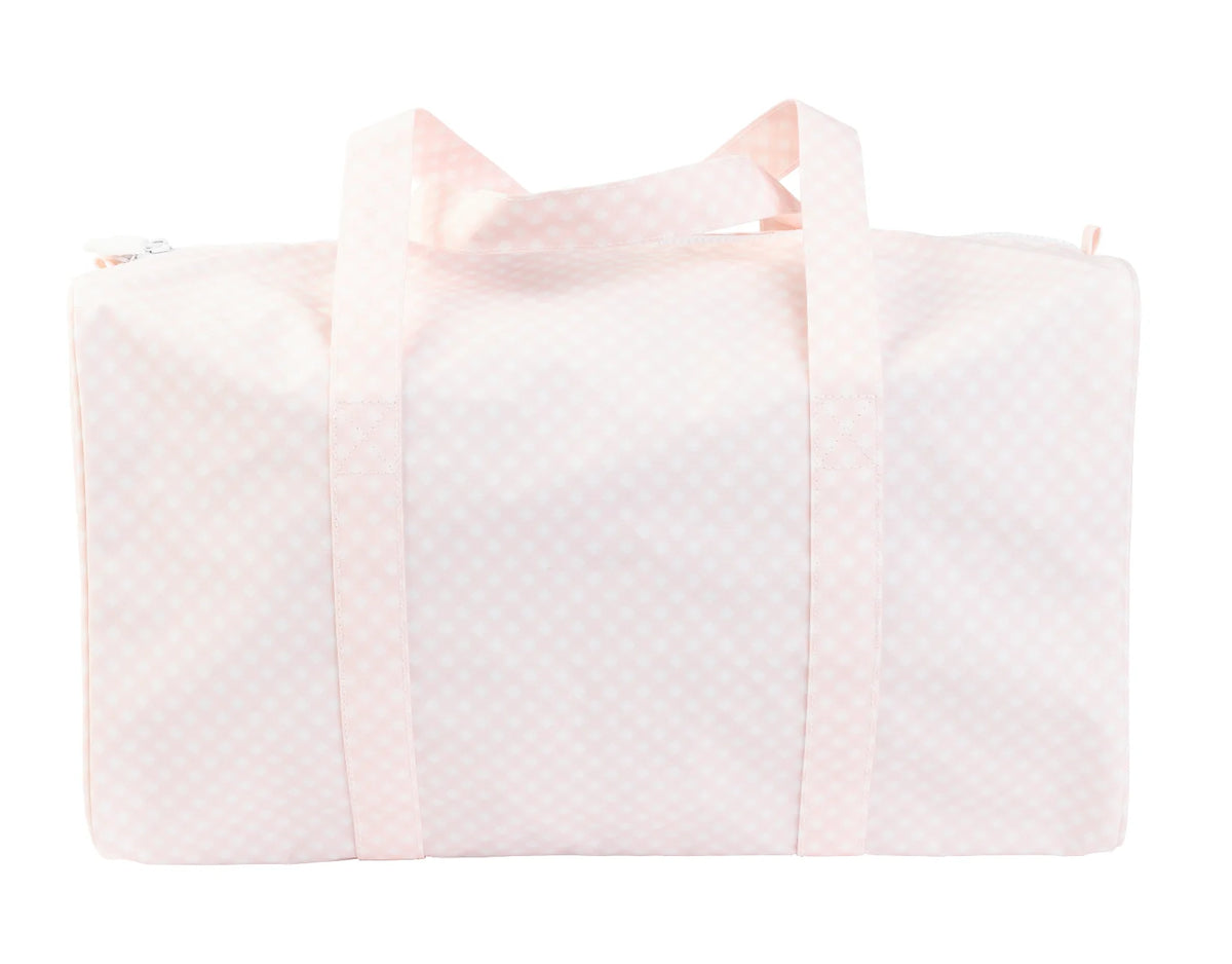 AOMI Pink Gingham Duffle Bag