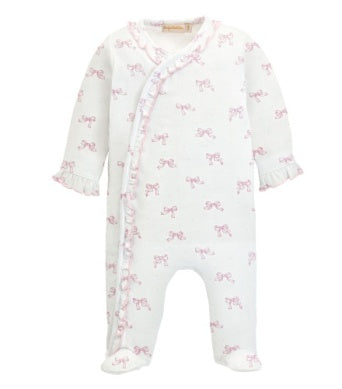 BCC Pretty Bows Printed Footie w/ Ruffle
