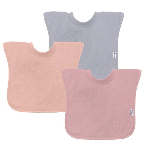Green Sprouts 3pk. Pull Over Bibs-Rose