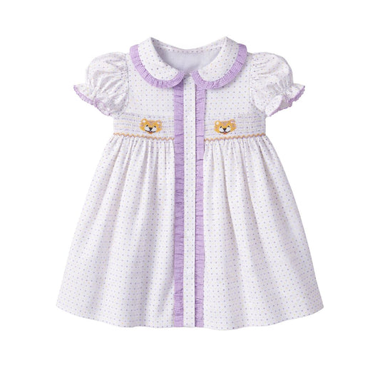 Krewe Purple Bitty Dot Tiger Dress