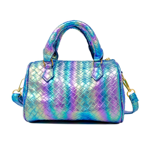 Rainbow Mermaid Duffle Purse-Purpel/Blue