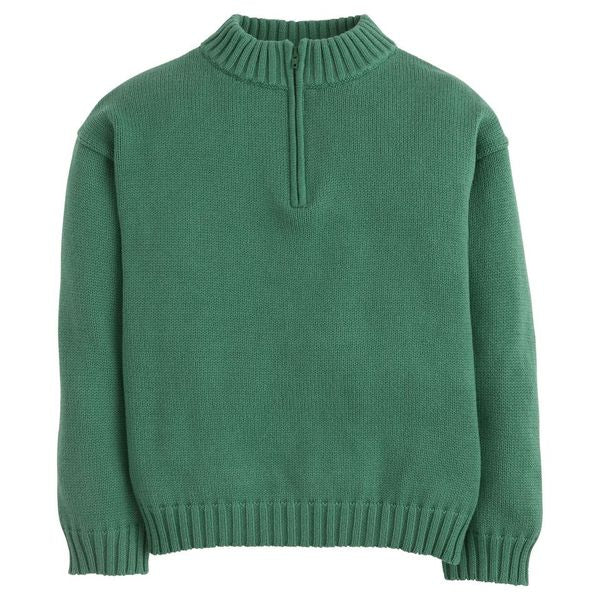 LE 1/4 Zip Sweater-Hunter Green