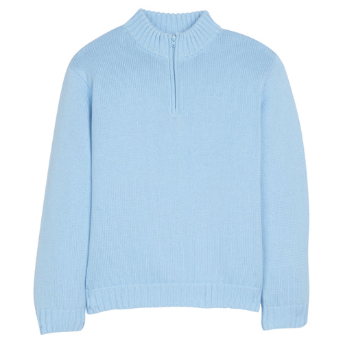 LE 1/4 Zip Sweater-Light Blue