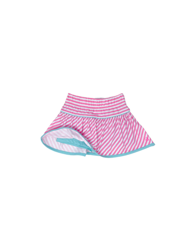 SET Quinn Skort-Pink Stripe/Turq