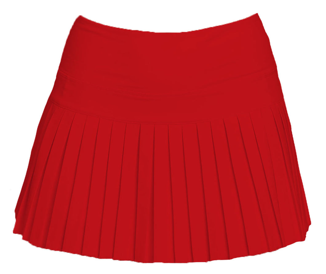 Azarhia Mini Pleated Skort-Red