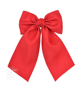 BC 4.5" Red Satin Euro Knot Bow w/ Tails