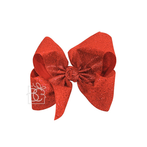 Beyond Creations Red Glitter Metallic Bow