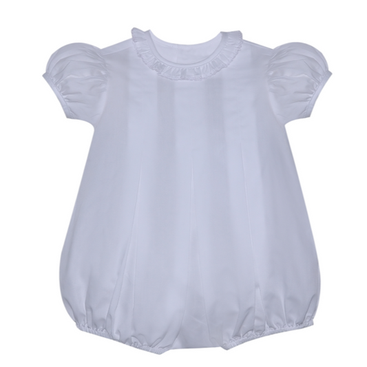 RN Reese White Girl Bubble w/ Ruffle Collar