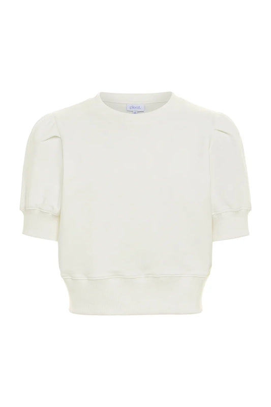Pleat White Riley Sweatshirt