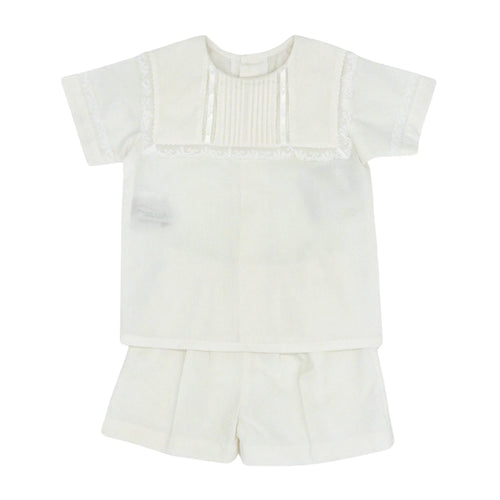 P & R River Short Set-White