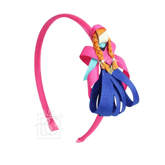 BC Royal Blue Fuchsia Princess Headband