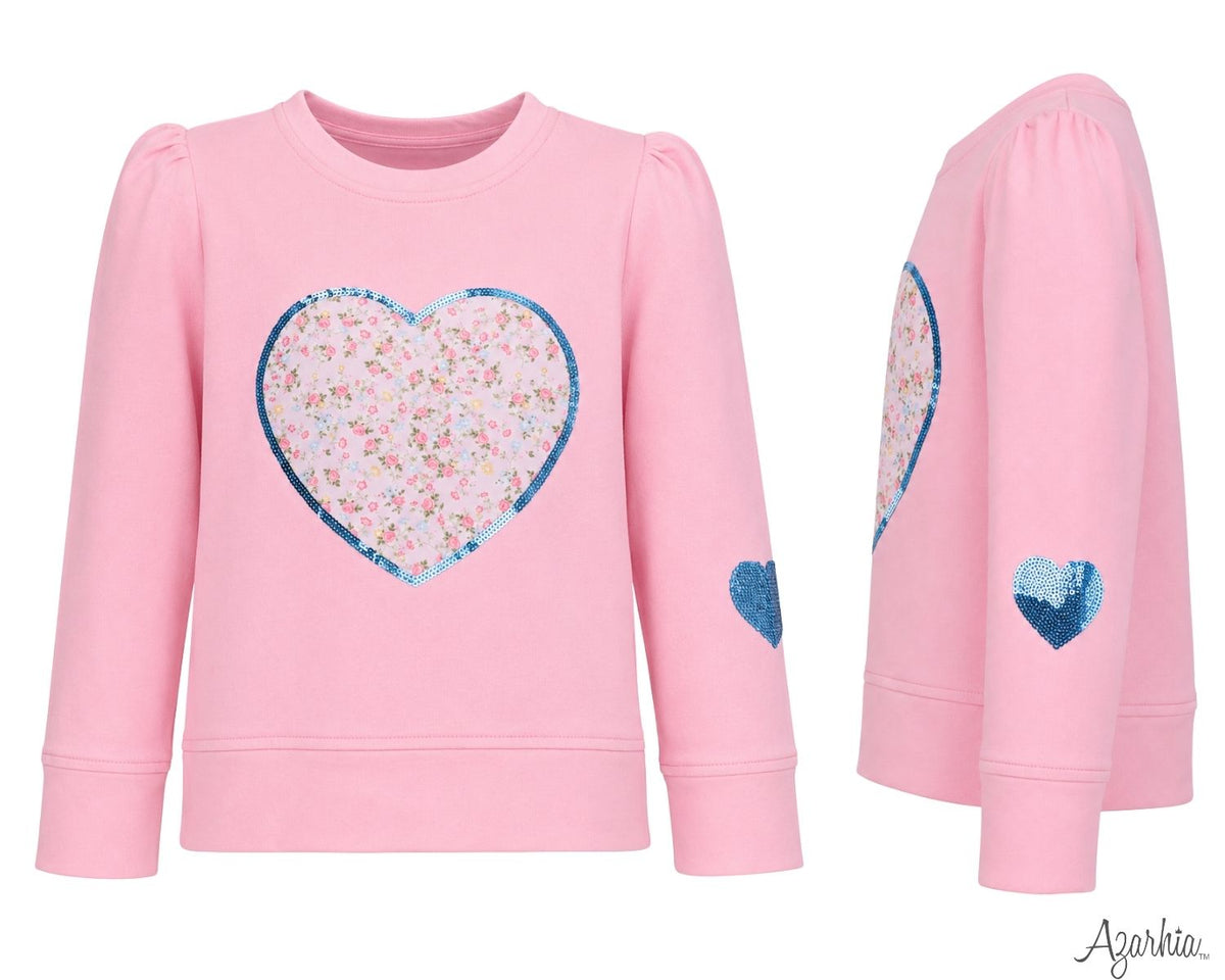 Azarhia Sequin Applique Stay Sweet Pink Holly