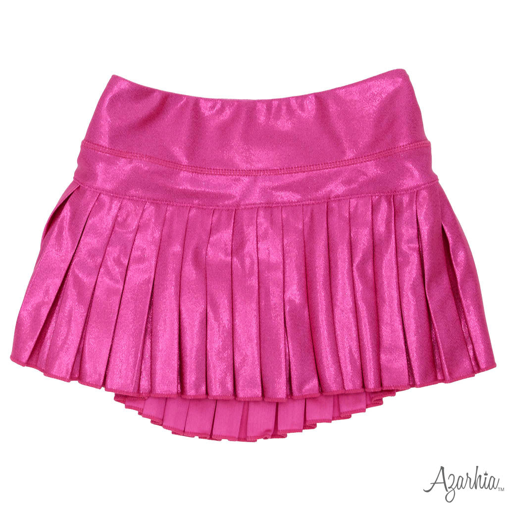Azarhia Mini Pleated Skort-Hot Pink Shimmer