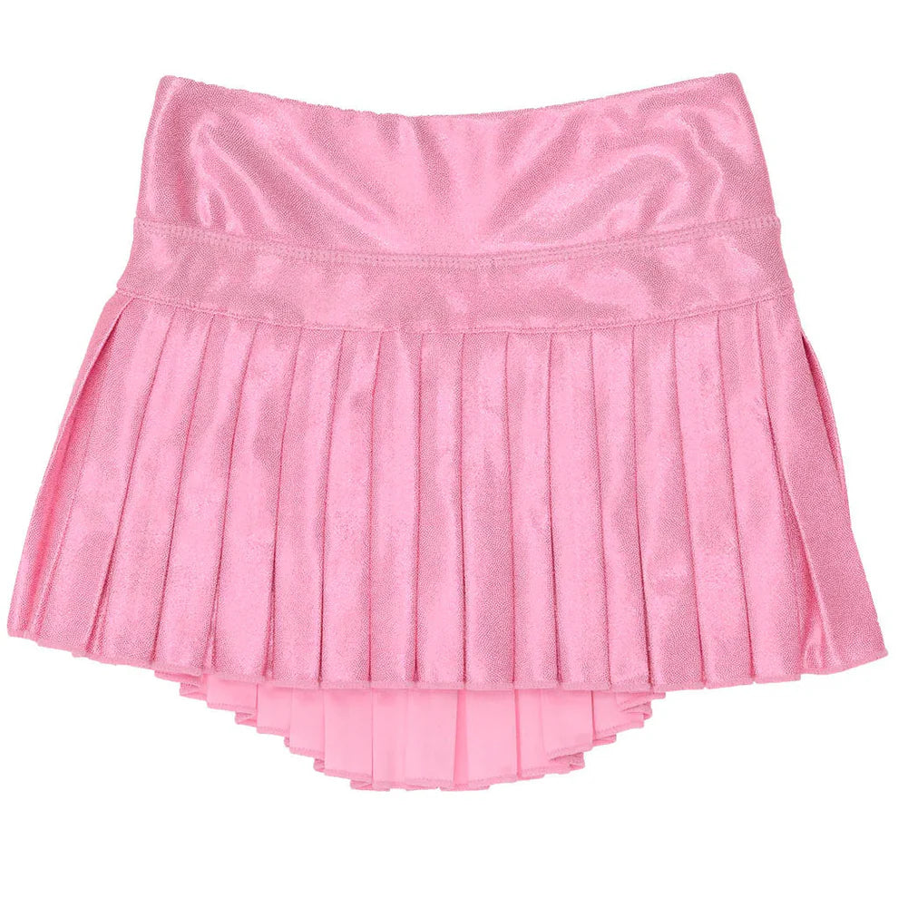 Azarhia Mini Pleated Skort-Pink Shimmer