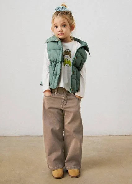 Mayoral Waffle Twill Marine Pants - Brown
