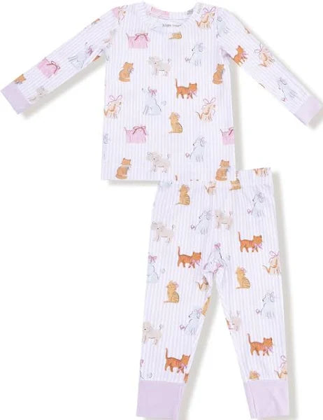 Angel Dear Fancy Pets L/S PJ Set-Pink