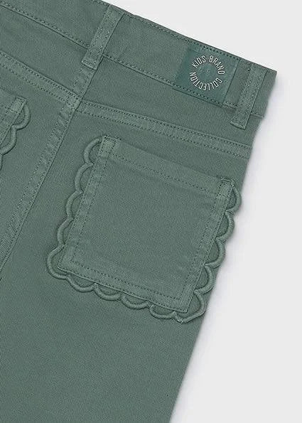 Mayoral Bayleaf Twill Marine Pants - Girls - Greenish