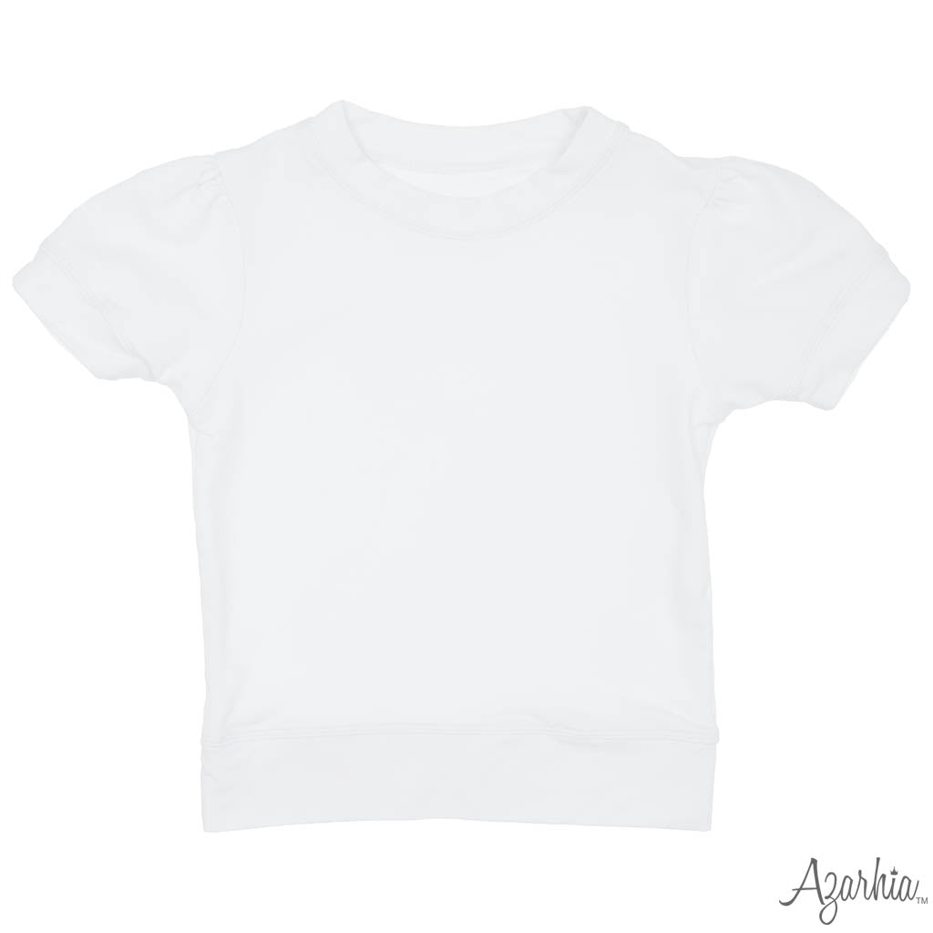 Azarhia S/S Holly Puff Sleeve Shirt-White
