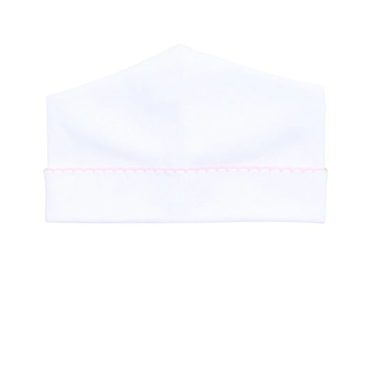 MB Essentials White Hat w/ Pink Trim