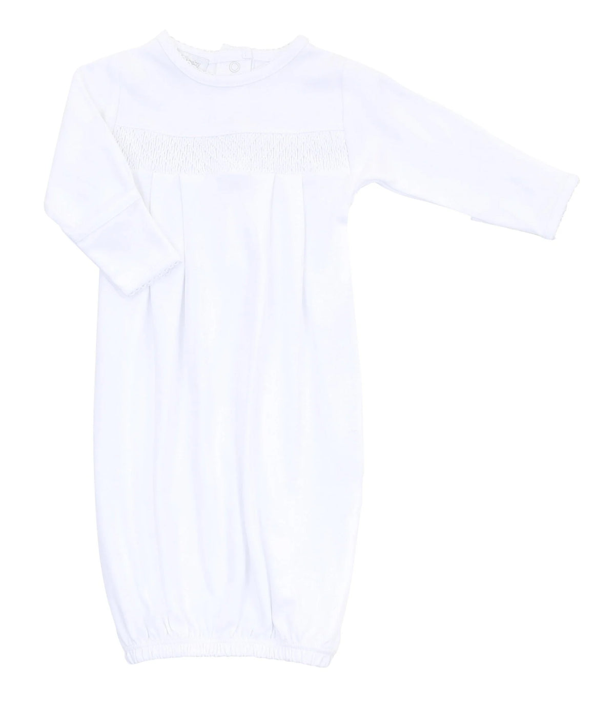 MB Essentials Smocked Gown w/ White Trim
