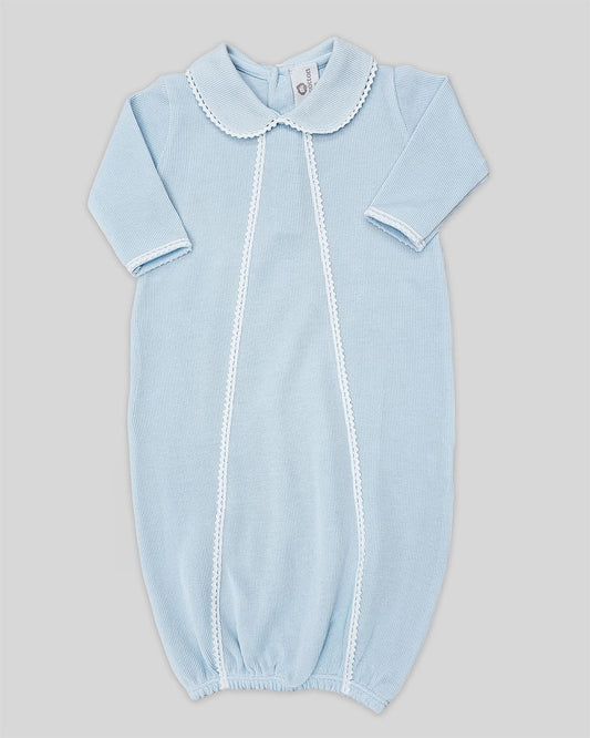 Cotton Peru Milan Special Knit Gown-Blue
