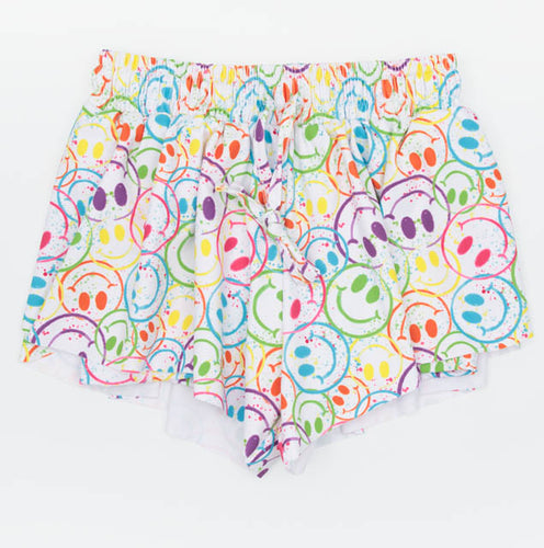 Azarhia Splatter Smiley Butterfly Shorts