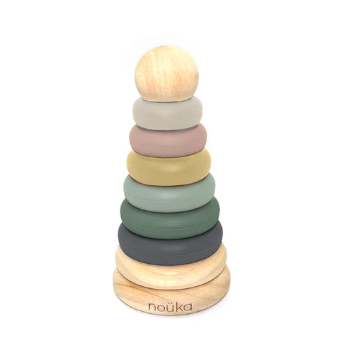 Nouka Wood & Silicone Stacker-Storm Tower