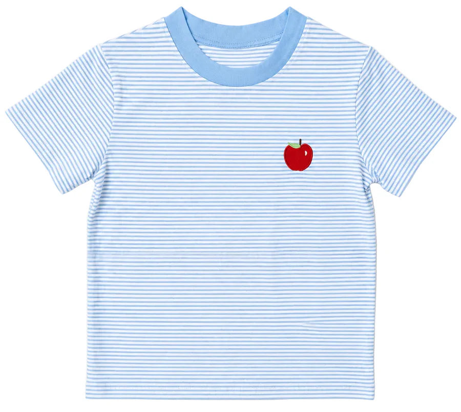 Cypress Row Teachers Pet Apple Beau Basic Tee-Lt. Blue