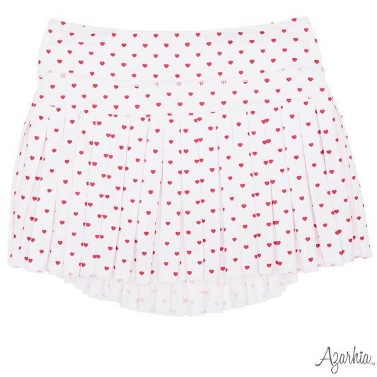Azarhia Tiny Hearts Mini Pleat Skort