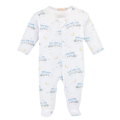 BCC Little Train Printed Zipper Footie