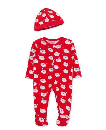 Little Me Red Santa Bamboo Footie