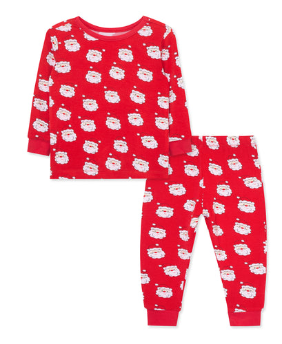 Little Me Red Santa Bamboo 2pc PJ's