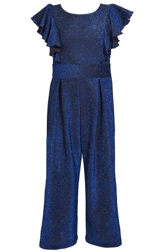 Bonnie Jean Sparkle Jumpsuit-Royal