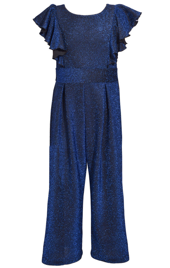 Bonnie Jean Sparkle Jumpsuit-Royal