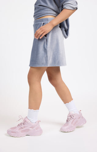 Sadie & Sage Blue Grey Ribbed Skort