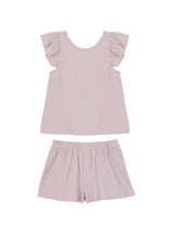 Mabel & Honey Jasmine Purple Textured Short Set