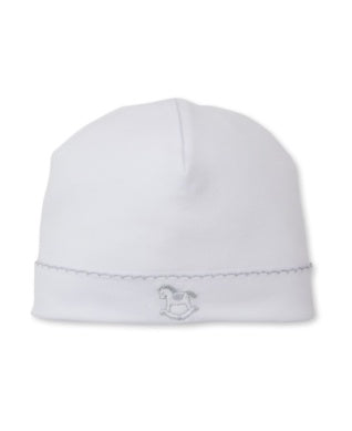 Kissy Kissy Grey Rocking Horse Hat-White