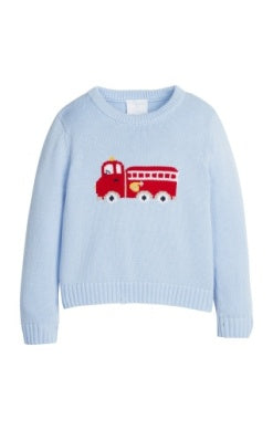 LE Intarsia Sweater-Firetruck