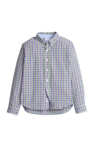 LE Coventry Plaid Button Down Shirt(Navy/Green)