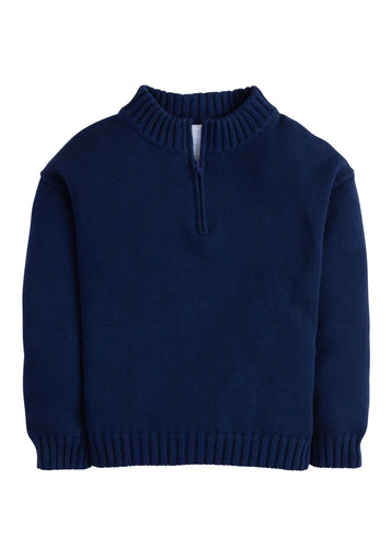 LE Quarter Zip Sweater-Navy