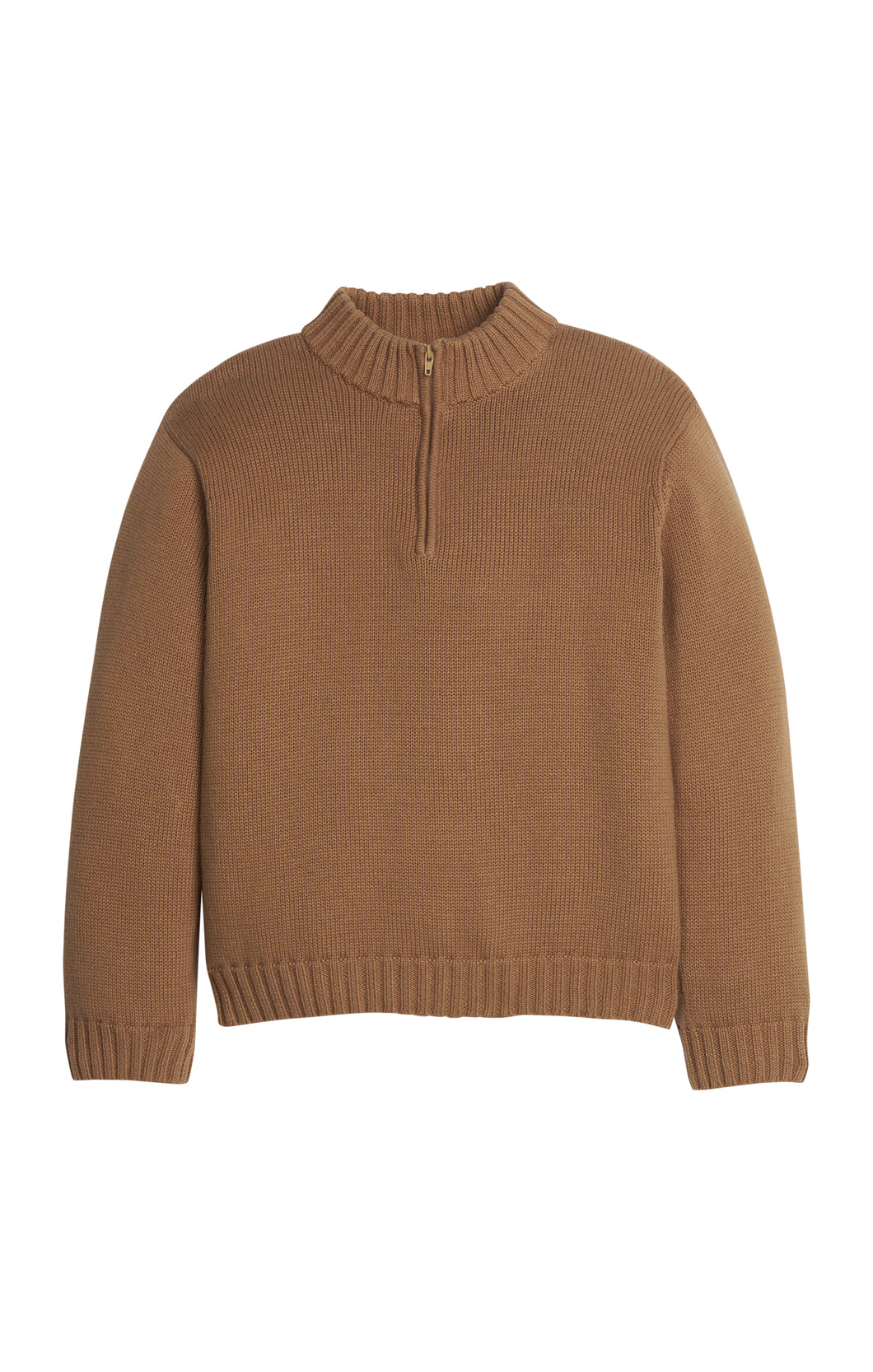 LE 1/4 Zip Sweater-Chestnut