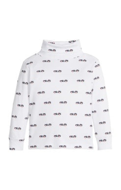 LE Vintage Race Car Printed Turtleneck