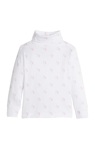 LE Unicorn Printed Turtleneck
