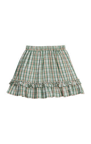 LE Mistletoe Tartan Flounce Skirt