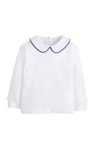 LE Navy Piped Peterpan Collared L/S Shirt